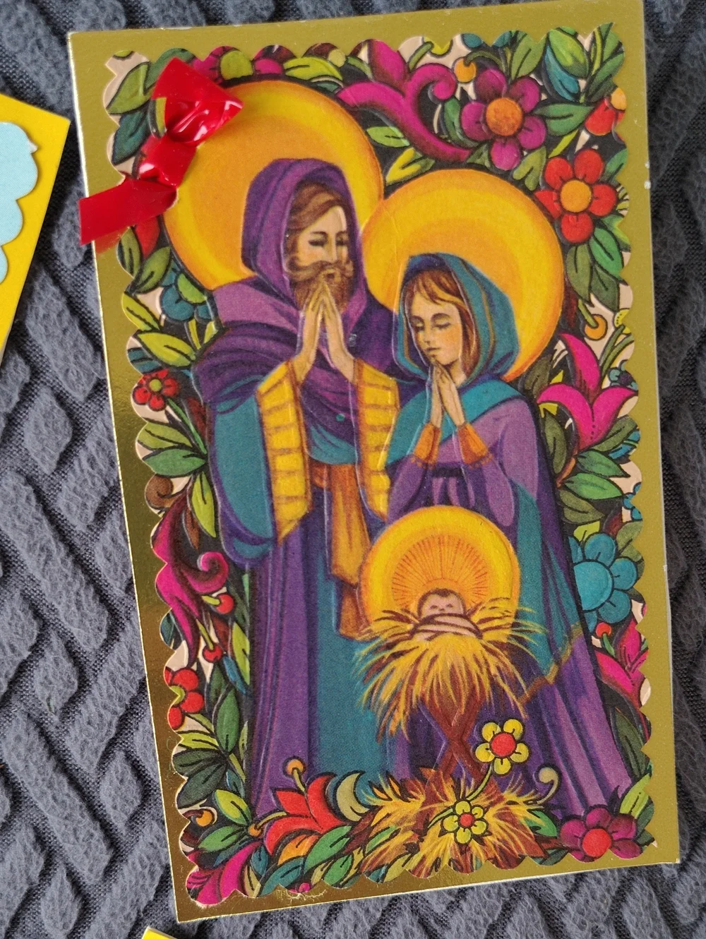 Set Of 10 True Vintage Handmade Religious Christmas Tags